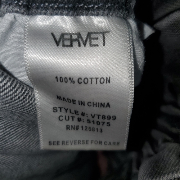 Vervet Flying Monkey Ruffle High Waist Black Faded Jean shorts SZ S - Picture 3 of 6